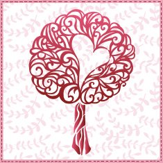 Illustration with stylized tree N3