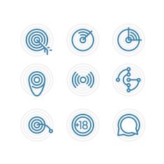 Trendy circle icon set Design elements