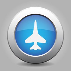 blue metal button with fighter N2