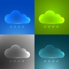 Set of color glass clouds