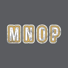 M N O P - Grunge Colorful Retro Type