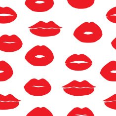 Seamless vector background with female lips N5