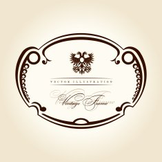 vintage retro frame ornament