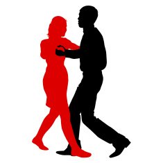 Black silhouettes Dancing N8
