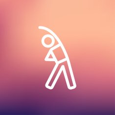 Man do strretching thin line icon N2