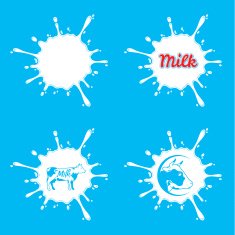 Vector Milk Splashes N2