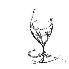 Stylized Wineglass For Fault N11