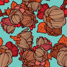 Seamless Pattern with floral ornament N190