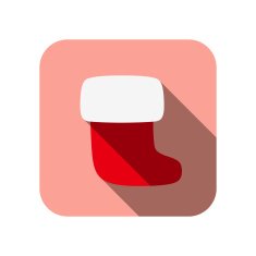 Christmas shoes flat icon