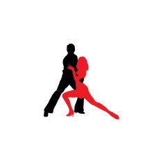 Latin dancers silhouettes N4