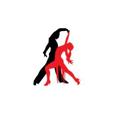 Latin dancers silhouettes N5