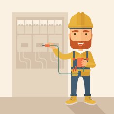 Electrician repairing an electrical panel N2
