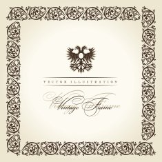 vector vintage ornament imperial frame