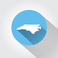 Map state of North Carolina