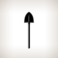 Silhouette of Shovel