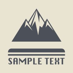 Mountain icon or sign