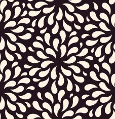 Vector seamless pattern Flower vintage backgrounds drops foliag