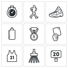 Sport Walking icons Vector Illustration