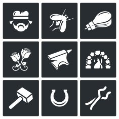 Forge icons Vector Illustration N2