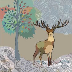 Deer in the woods