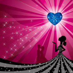 Heart-shaped diamonds girls and couples N2