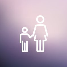 Mother and child thin line icon N4