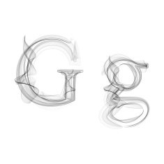 Black Smoke font Letter G N2