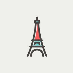 Paris tower thin line icon N4