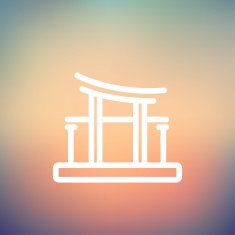 Famous gate thin line icon N4