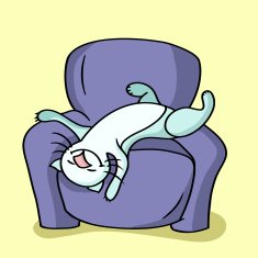 Cat sleeping on the chair