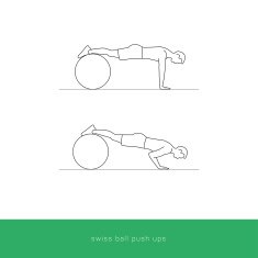 Fitness Icon Workout - swiss ball push ups