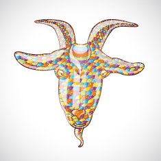 Abstract goat year of the goat N3