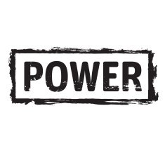 Black vector grunge stamp POWER