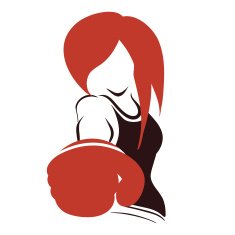 Icon with boxing female