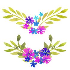Hand painted watercolor bouquets N2