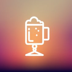 Mug of beer thin line icon N9