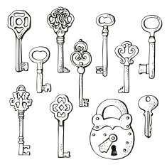 Keys and lock set