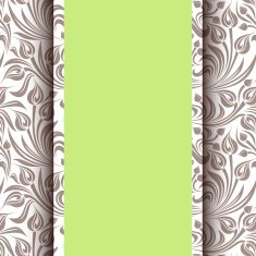 Card with floral pattern Vector EPS-10