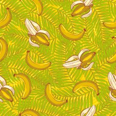 palm leaves and bananas