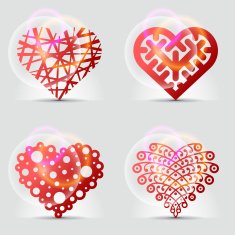 Creative collection of heart signs (icons symbols)