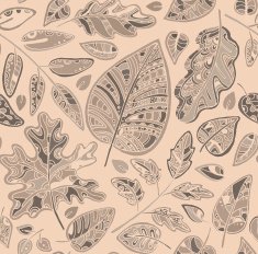 Decorative ornamental seamless pattern with leaves N4
