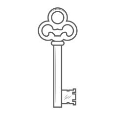 Key isolated on white background vector N5