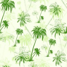 Palm Tree Green Seamless Pattern over Vector N2