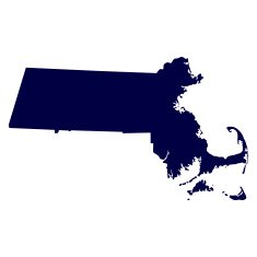map of the U S state Massachusetts N3