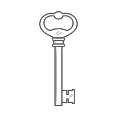 Key isolated on white background vector N7