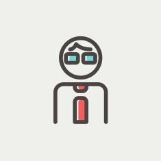 Businessman thin line icon N3