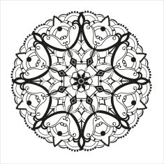 Circular ornament in ethnic style N5