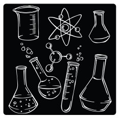 vector silhouette of the scientific elements N3