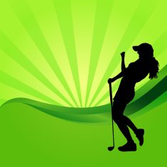 Vector silhouettes of golf N35