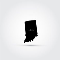 Map of the U S state Indiana N2